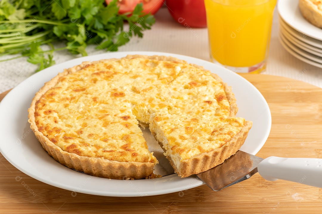 Torta quiche de queijo