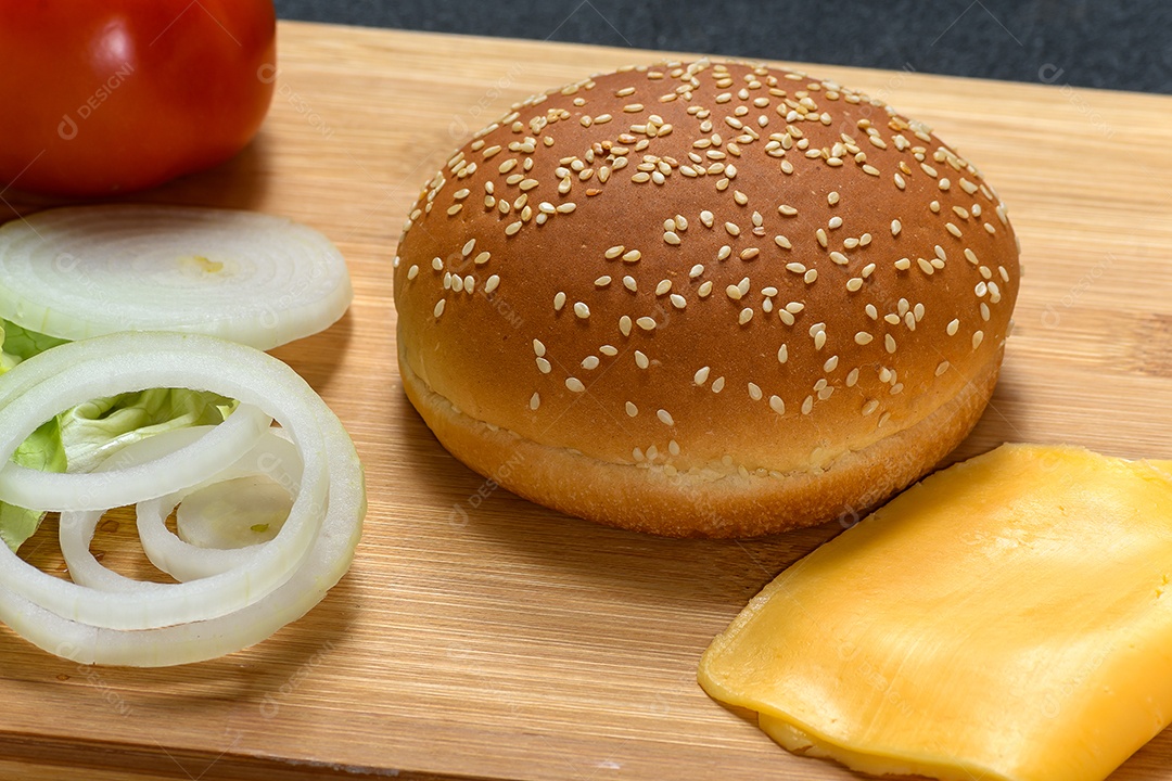 Ingredientes para um delicioso sanduíche