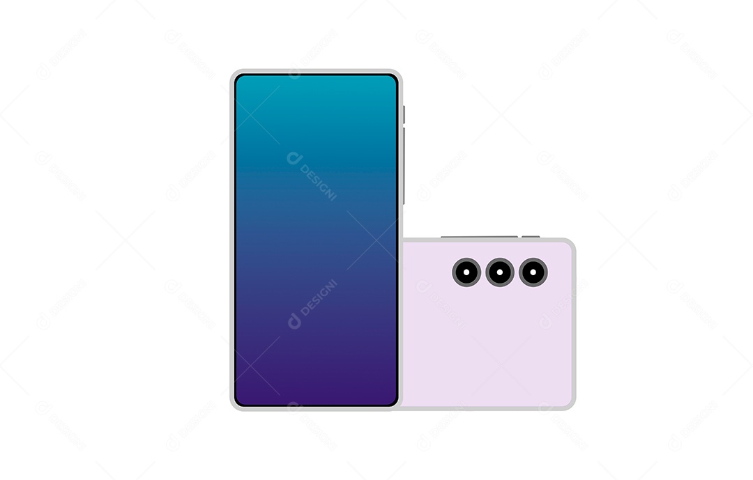 Smartphone galaxy s23 sobre fundo braco isolado