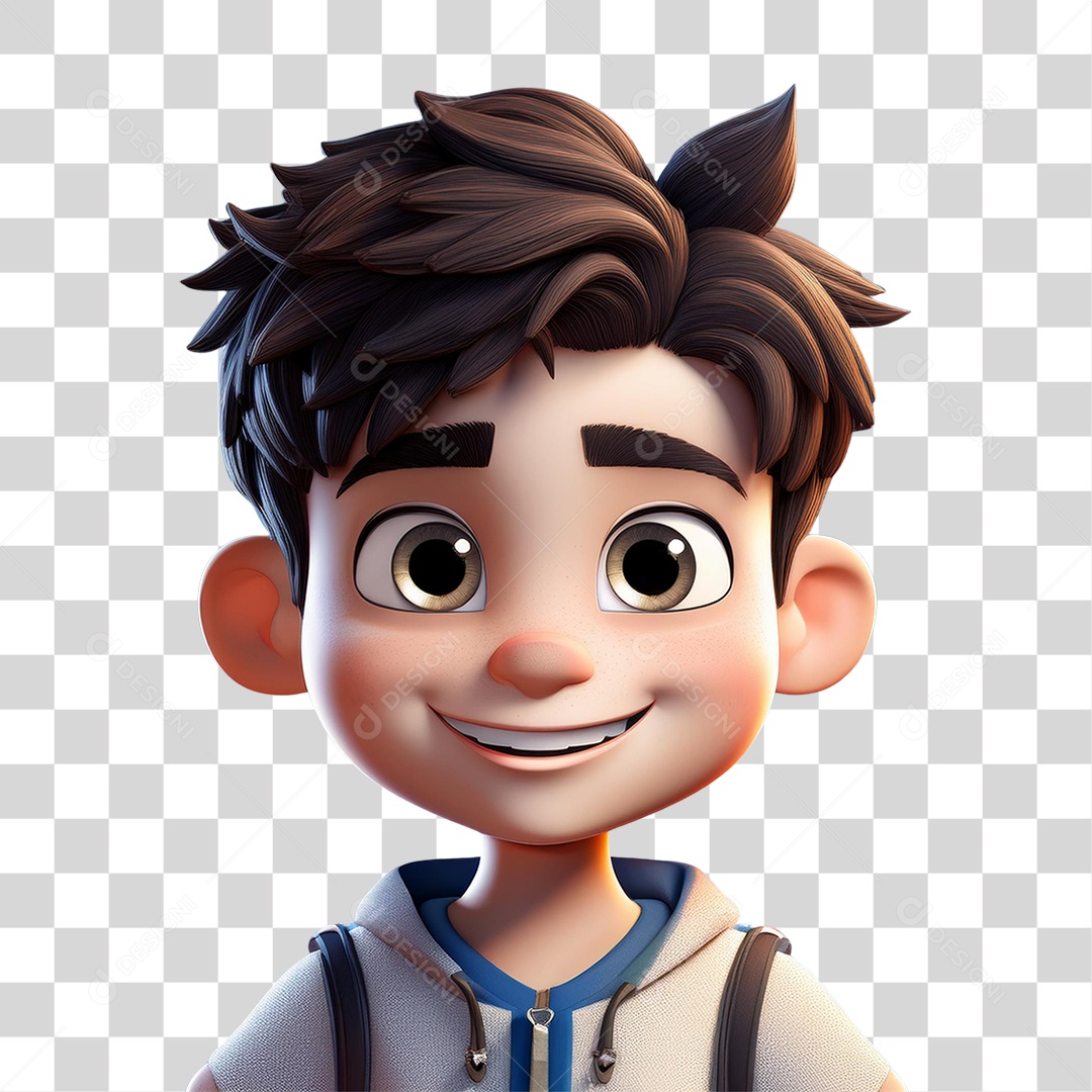 Menino Estilizo PNG Transparente