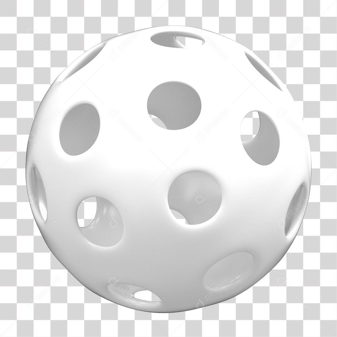 Uma Esfera Branca Com Vários Buracos Para Composição PNG