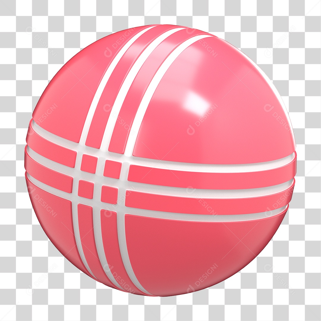 Esfera Rosa Com Linhas Brancas Para Composição PNG Transparente