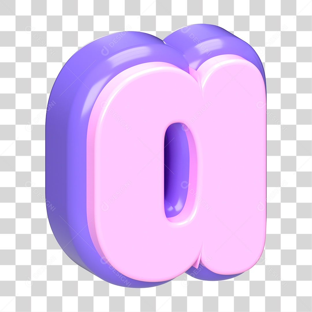 Letra A Em Roxo E Rosa Como Um Desenho Infantil Para Composição PNG Transparente