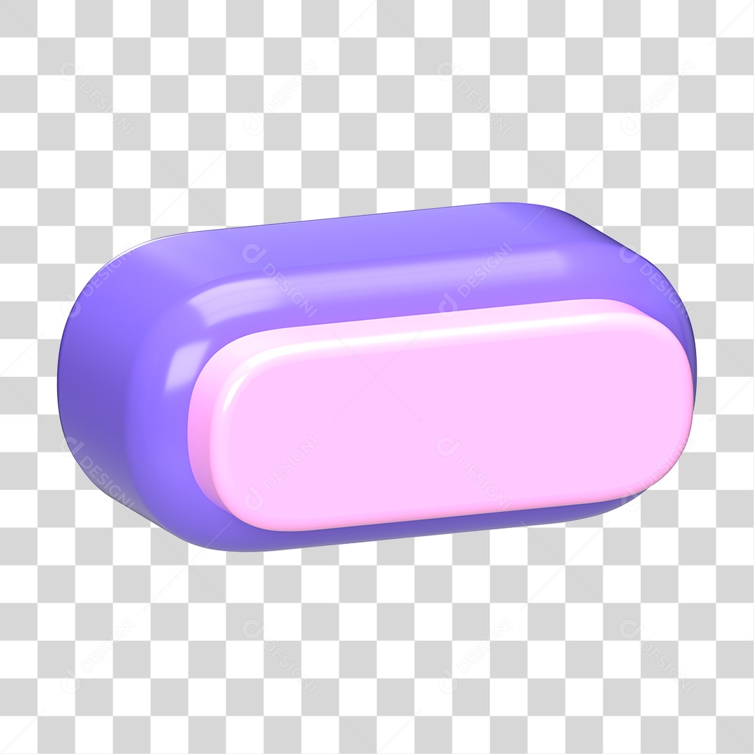 Elemento 3D Símbolo Sinal de Menos - PG Transparente