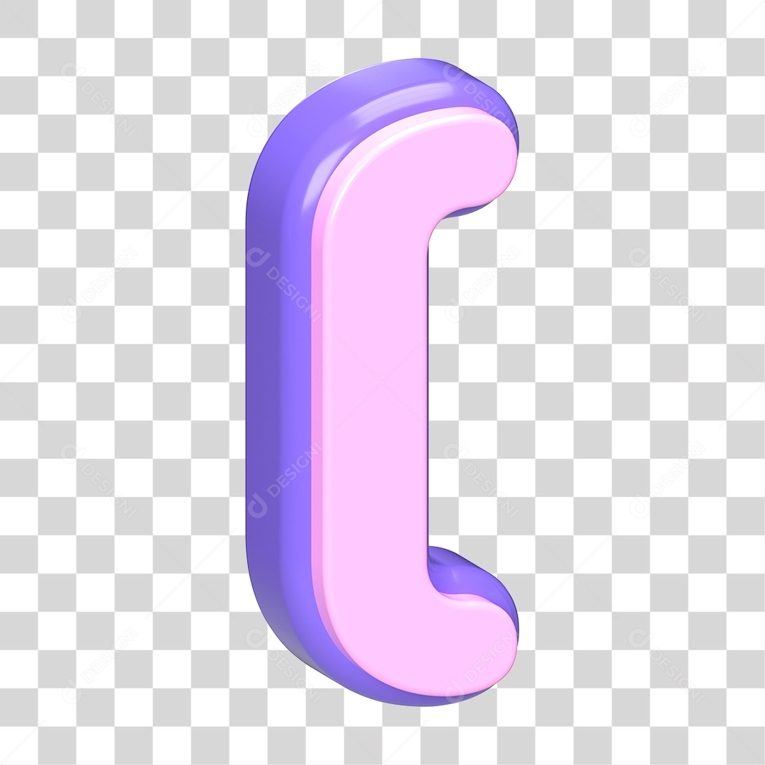 Símbolo Roxo e Rosa De Uma Chave 3D Para Composição PNG Transparente