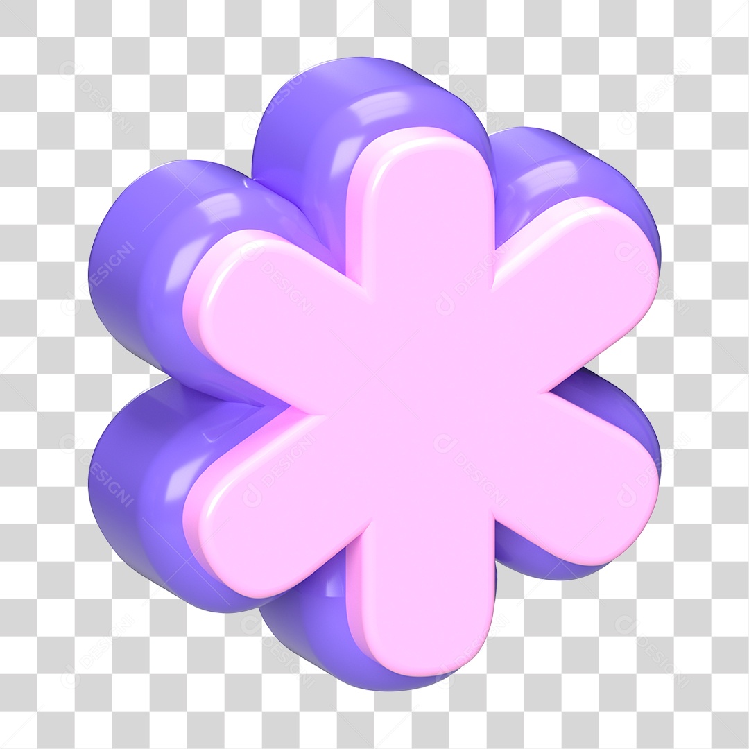 Asteristico Para Pontuação 3D Para Composição PNG Transparente