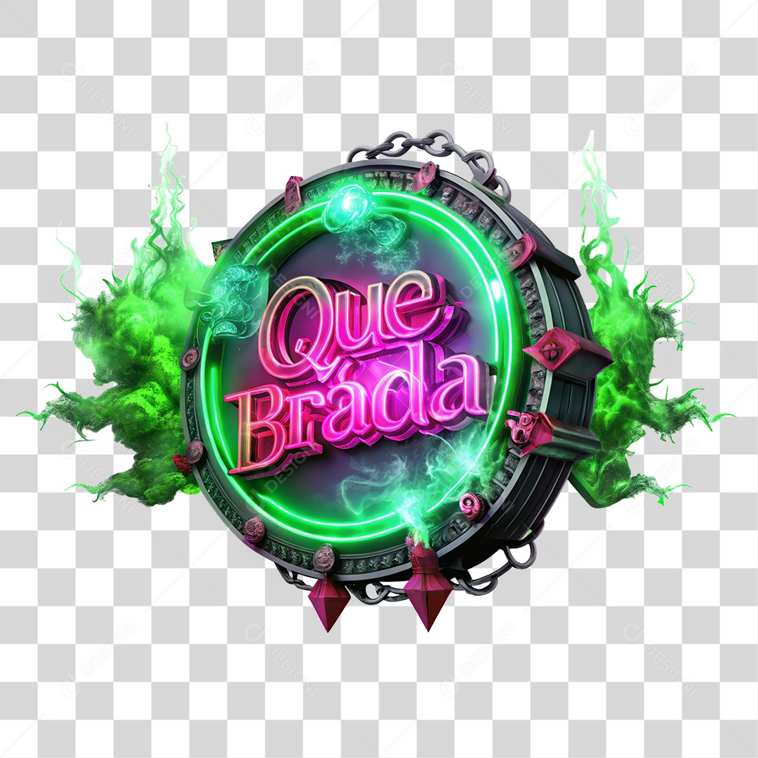 Placa de Metal com Cores Quebrada PNG Transparente