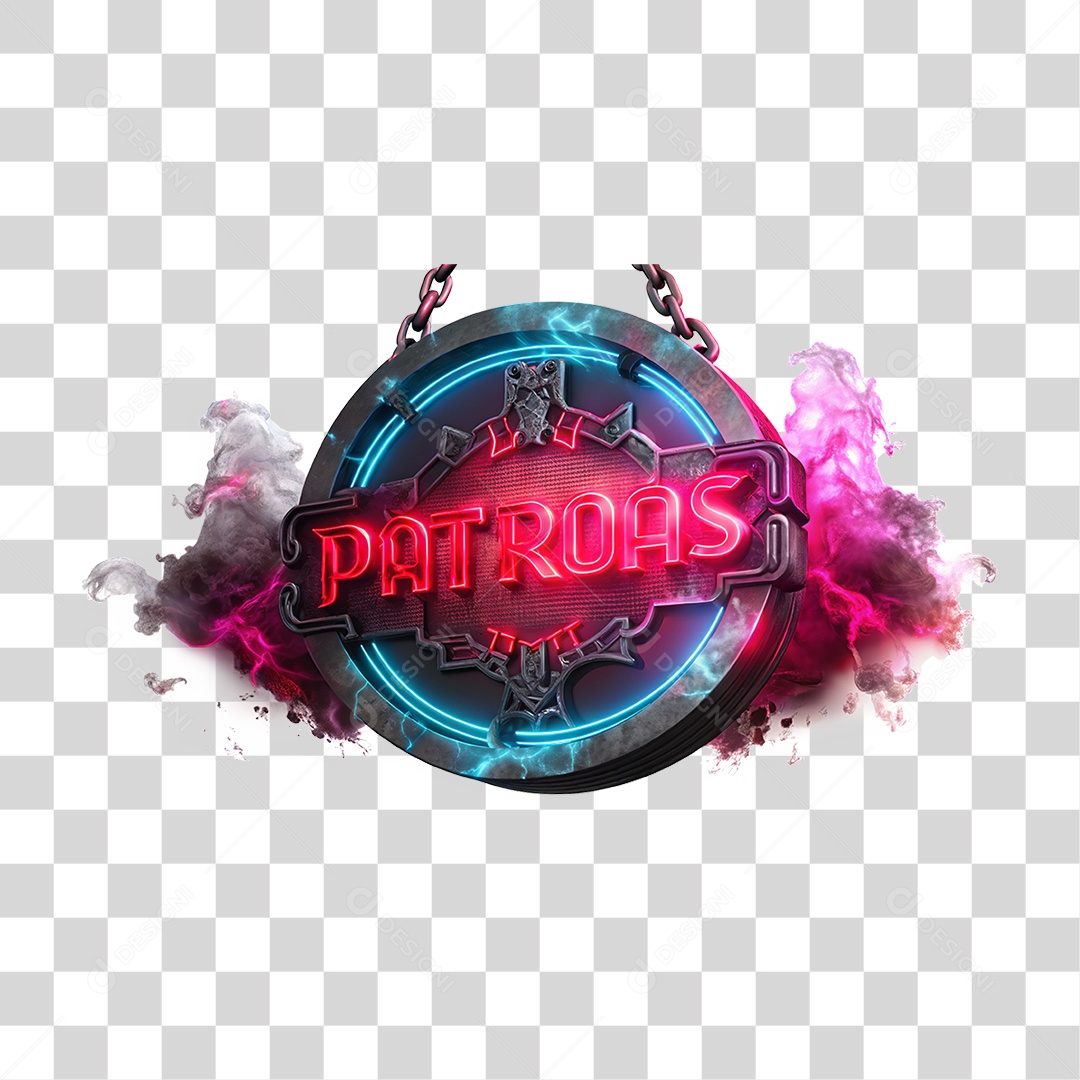 Placa de Metal com Cores Patroas PNG Transparente