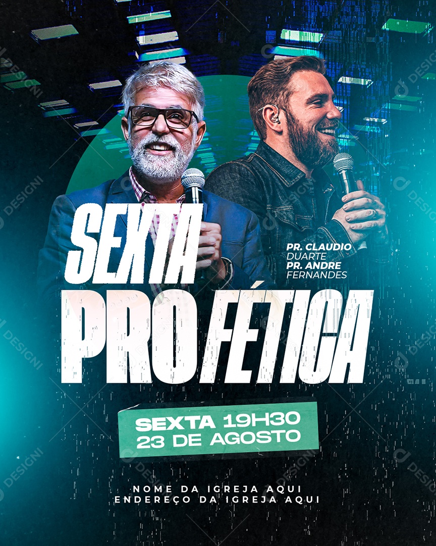 Feed Flyer Sexta Profética Social Media PSD Editável