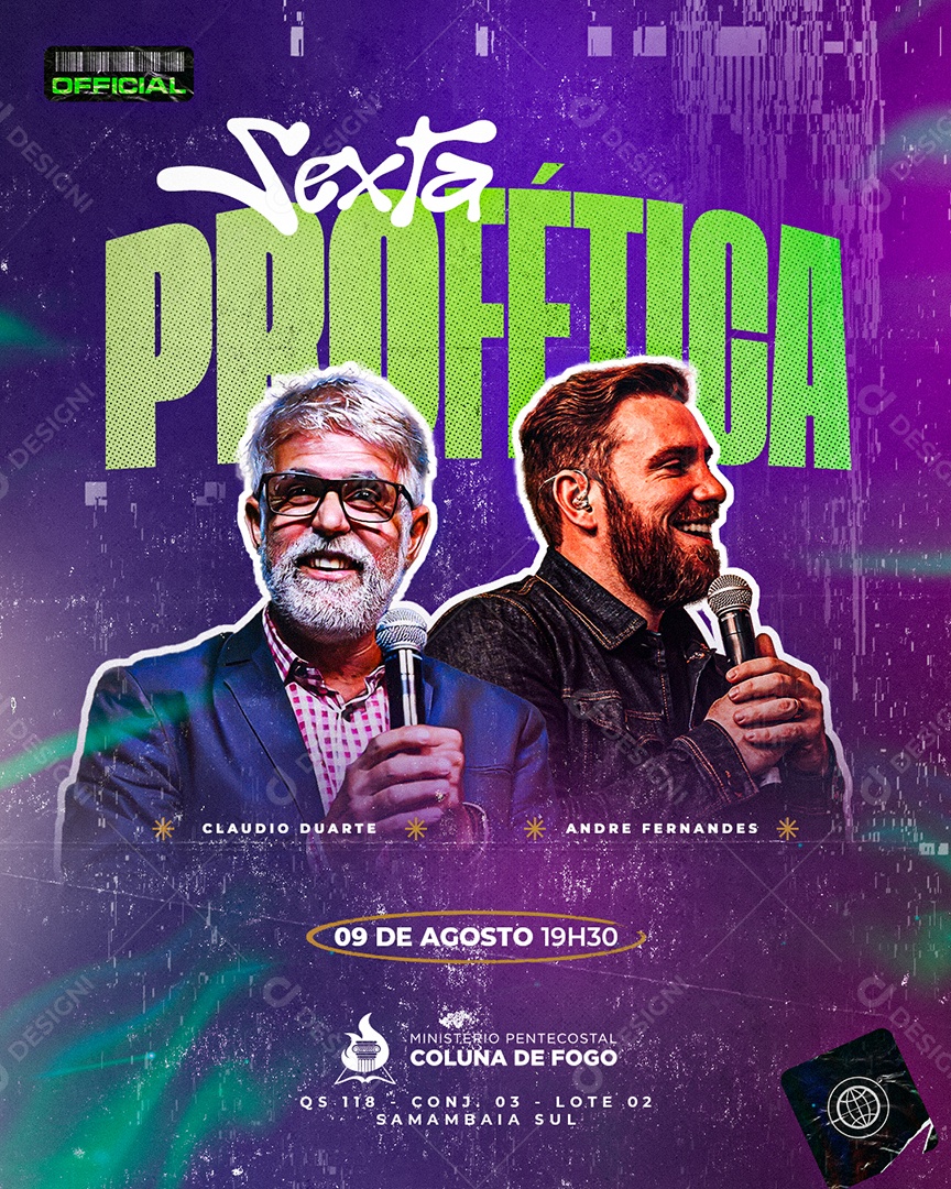 Feed Flyer Sexta Profética  Social Media PSD Editável