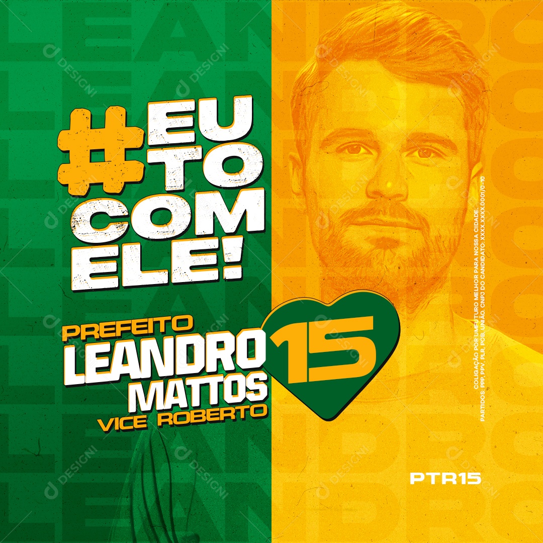 Política Prefeito Leandro Mattos Social Media PSD Editável