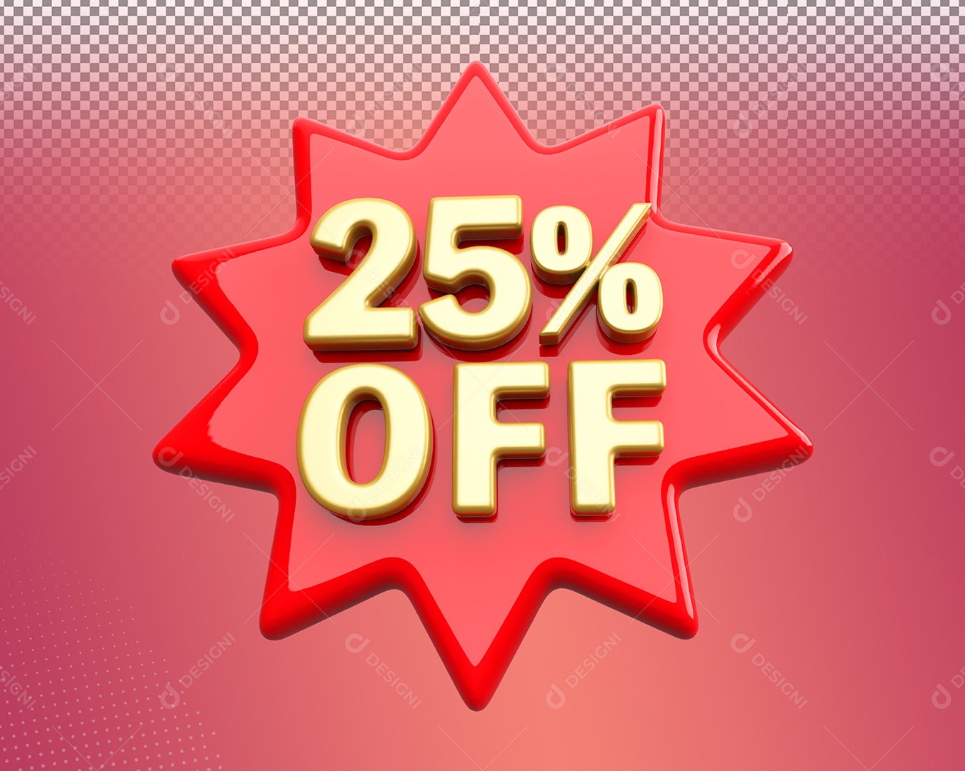 25% OFF Discount 3D Element for Composition PSD