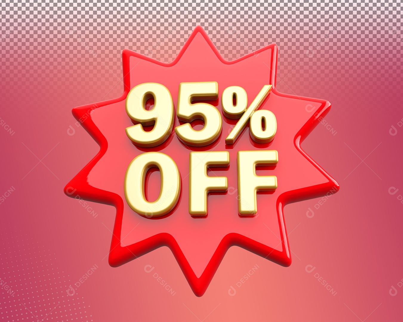 Desconto de 95% OFF Elemento 3D para Composição PSD