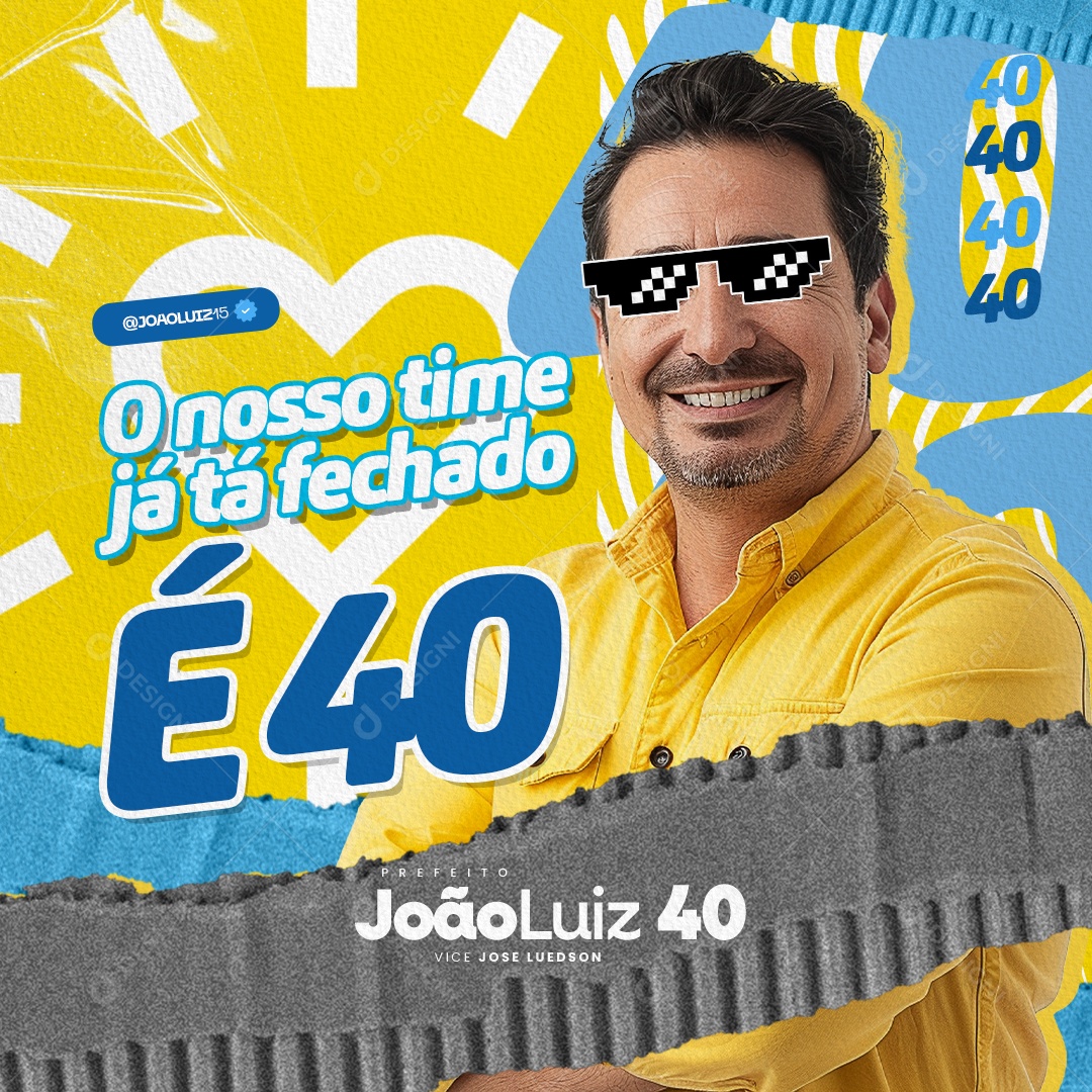 Política O nosso Time já tá Fechado Social Media PSD Editável