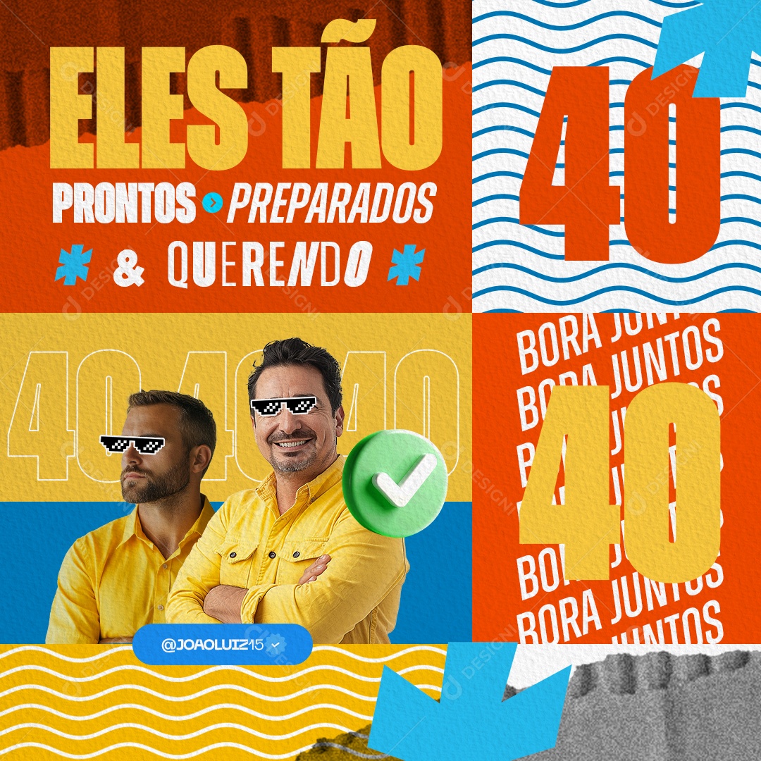 Política Eles tão Prontos Preparados e Querendo Social Media PSD Editável