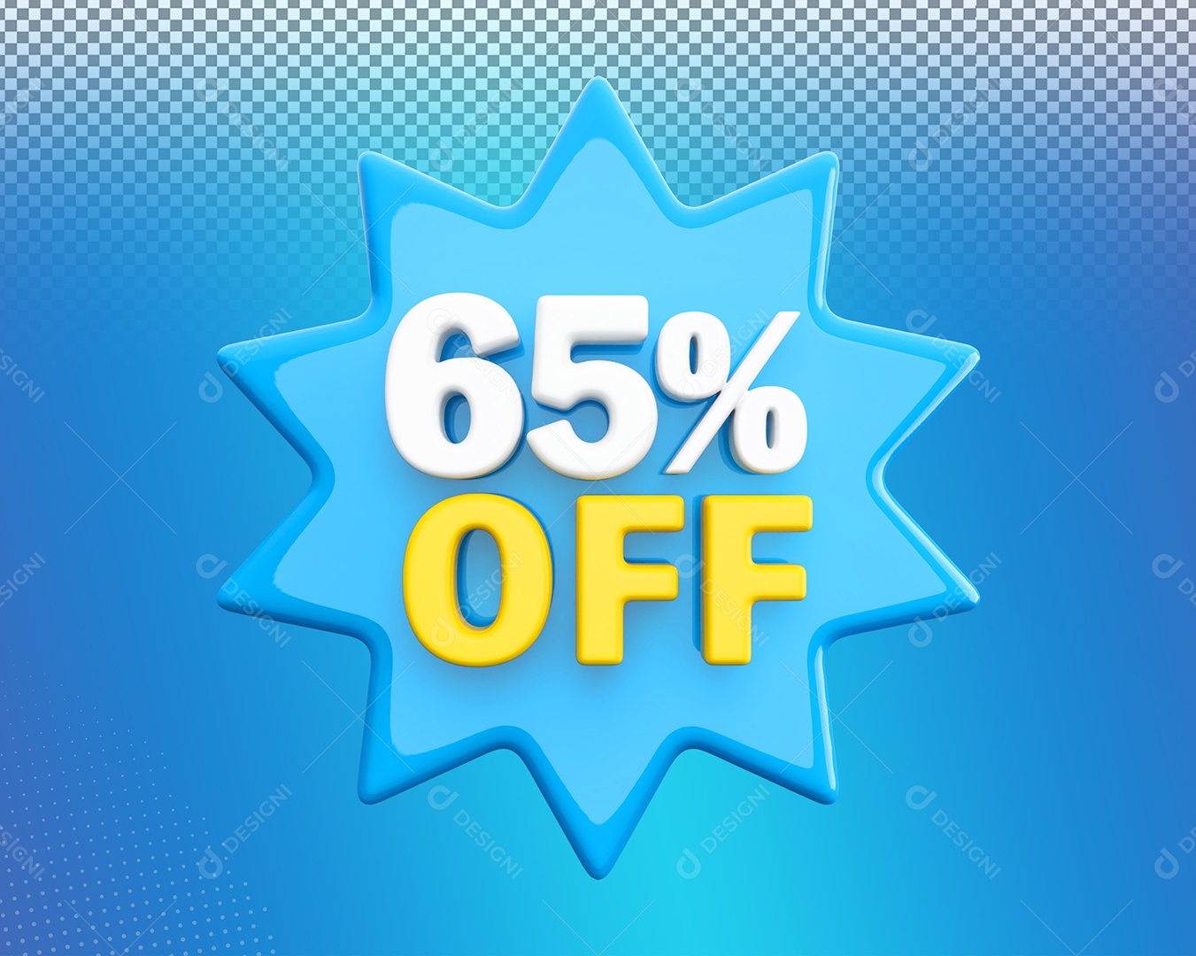Desconto 65% Colorido Elemento 3D Para Coposição PSD