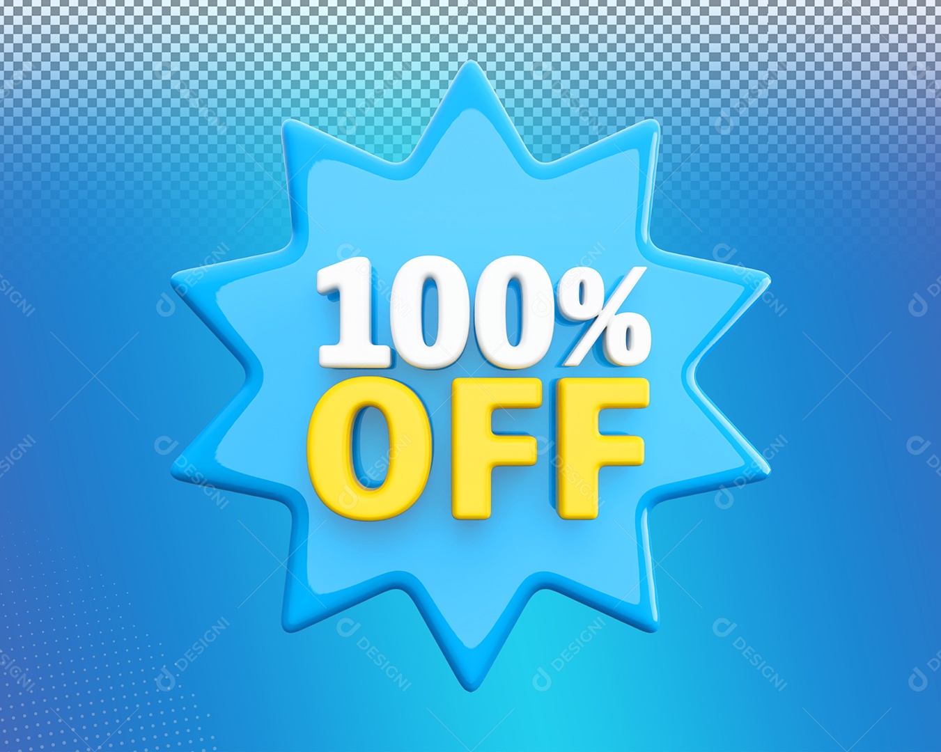 Desconto 100% Colorido Elemento 3D Para Coposição PSD