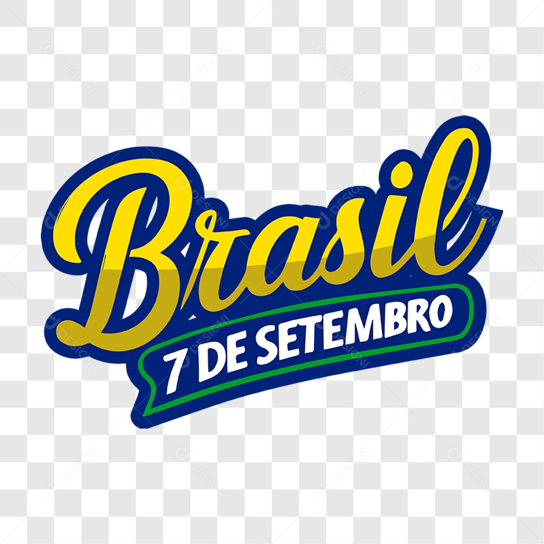 Lettering 7 de Setembro Brasil EPS + PNG