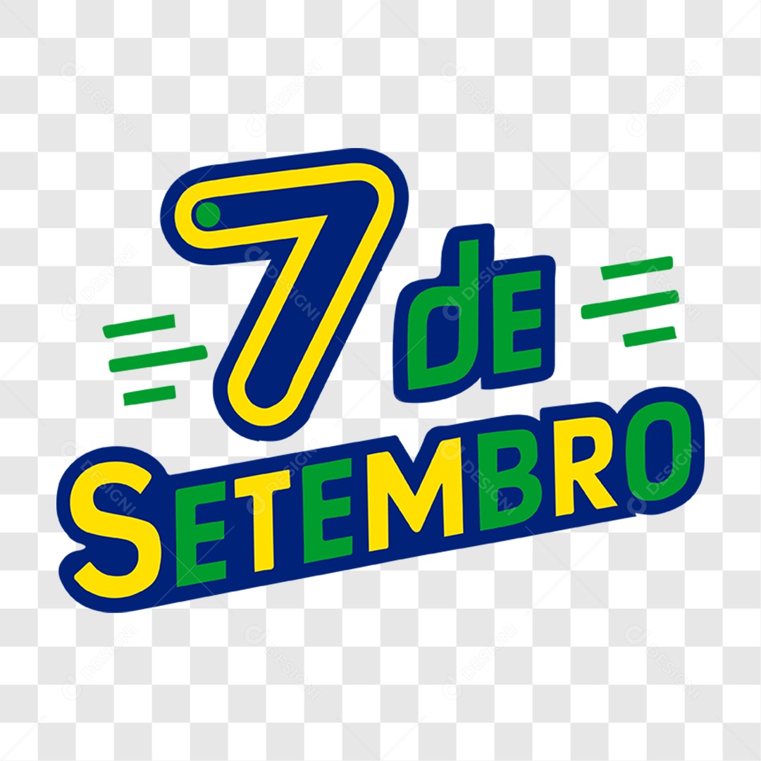 Lettering 7 de Setembro EPS + PNG