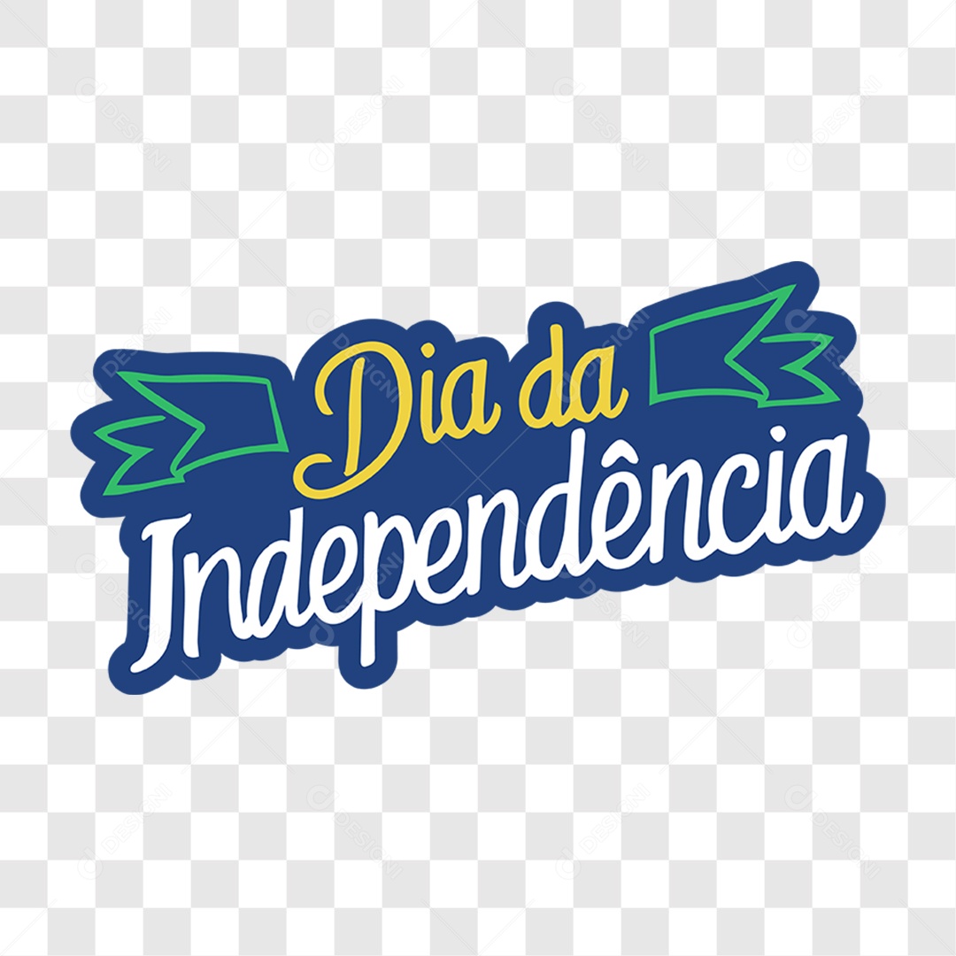 Lettering 7 de Setembro Dia da Independência EPS + PNG