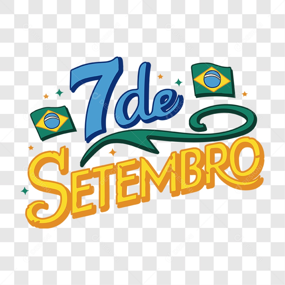 Lettering 7 de Setembro EPS + PNG