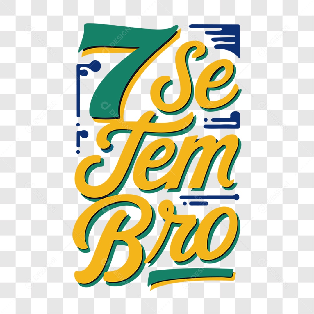 Lettering 7 de Setembro EPS + PNG