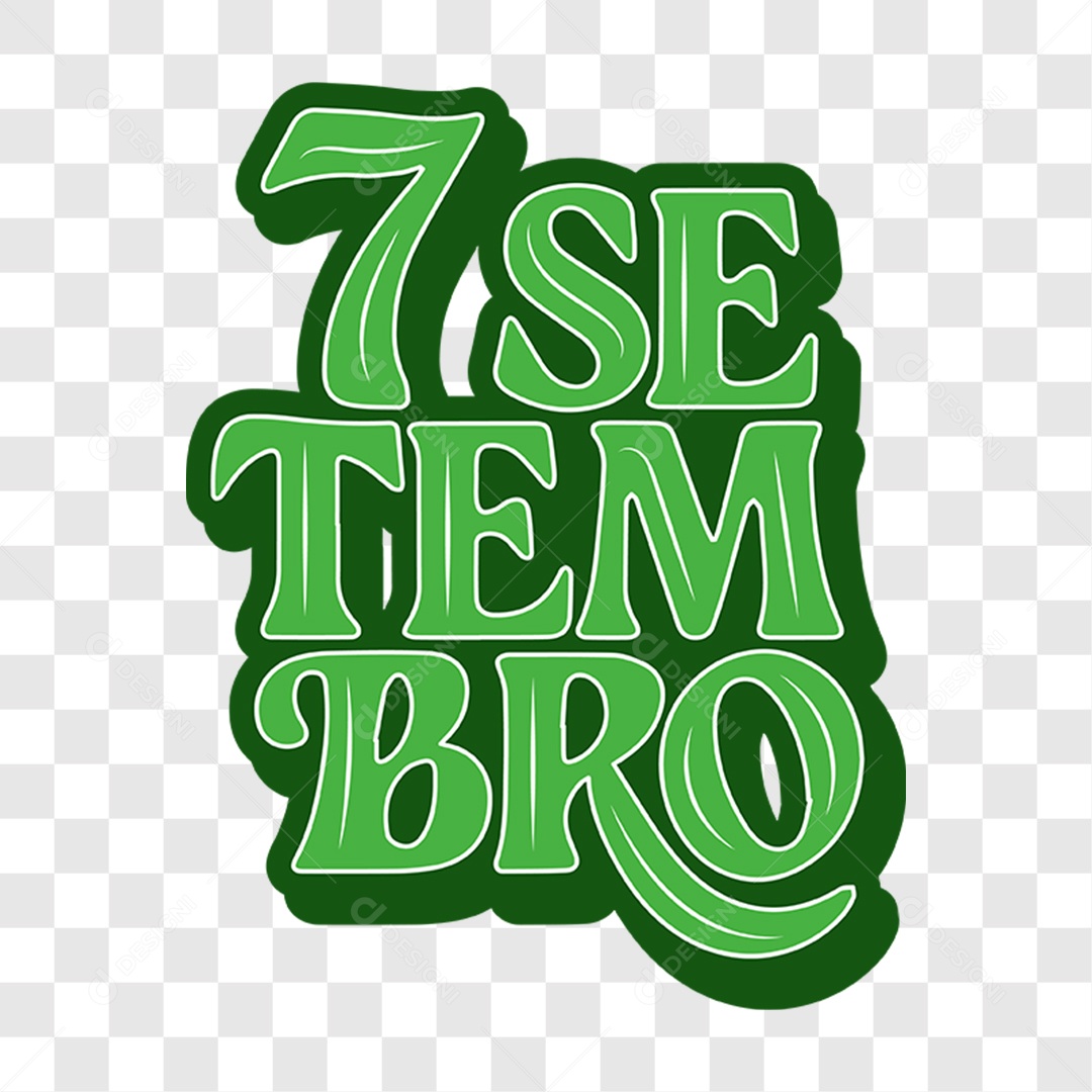 Lettering 7 de Setembro EPS + PNG