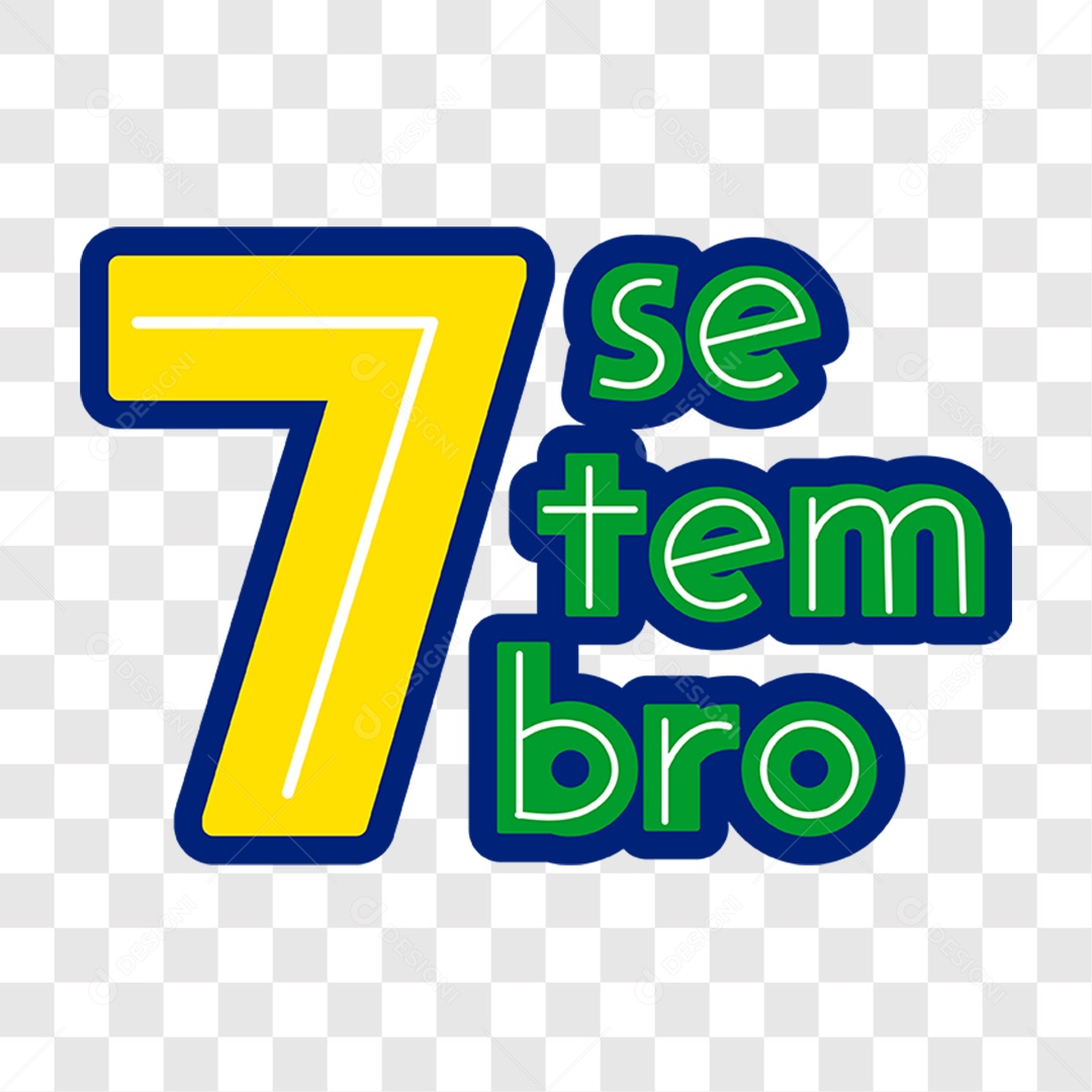 Lettering 7 de Setembro EPS + PNG