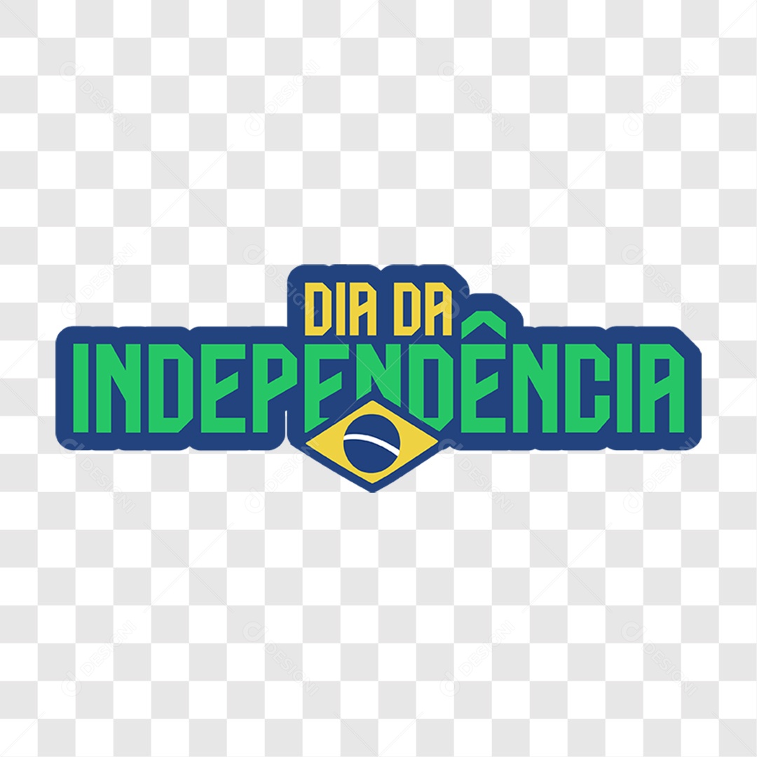 Lettering 7 de Setembro Dia da Independência EPS + PNG