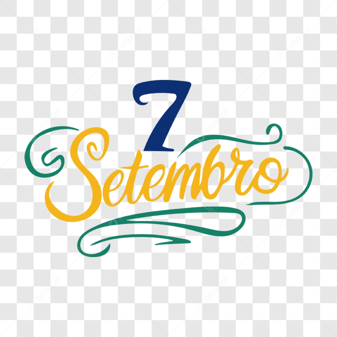 Lettering 7 de Setembro EPS + PNG