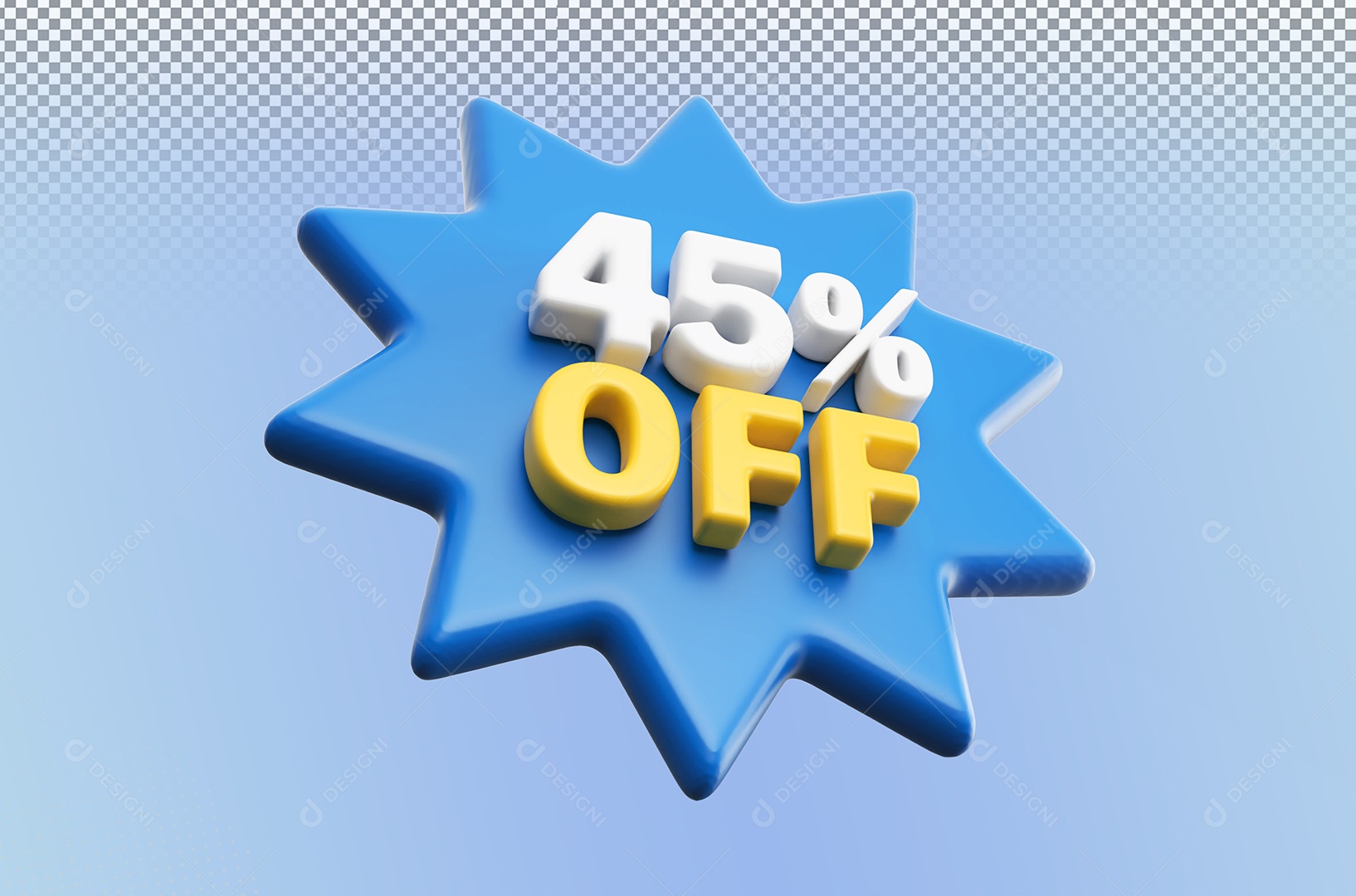 Desconto 45% Colorido Elemento 3D Para Coposição PSD