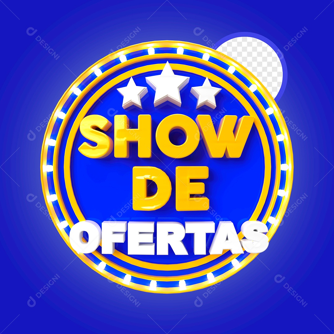 Show de Ofertas Com Luz Azul Para Composição PSD