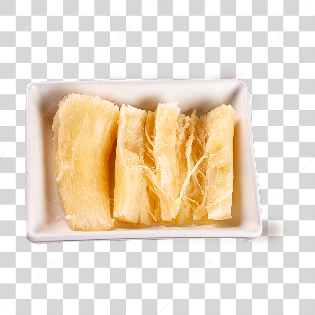 Tigela com Mandioca Macaxeira PNG Transparente