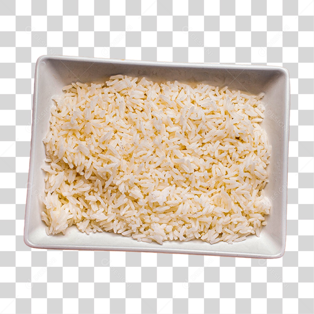 Prato de Arroz Branco PNG Transparente