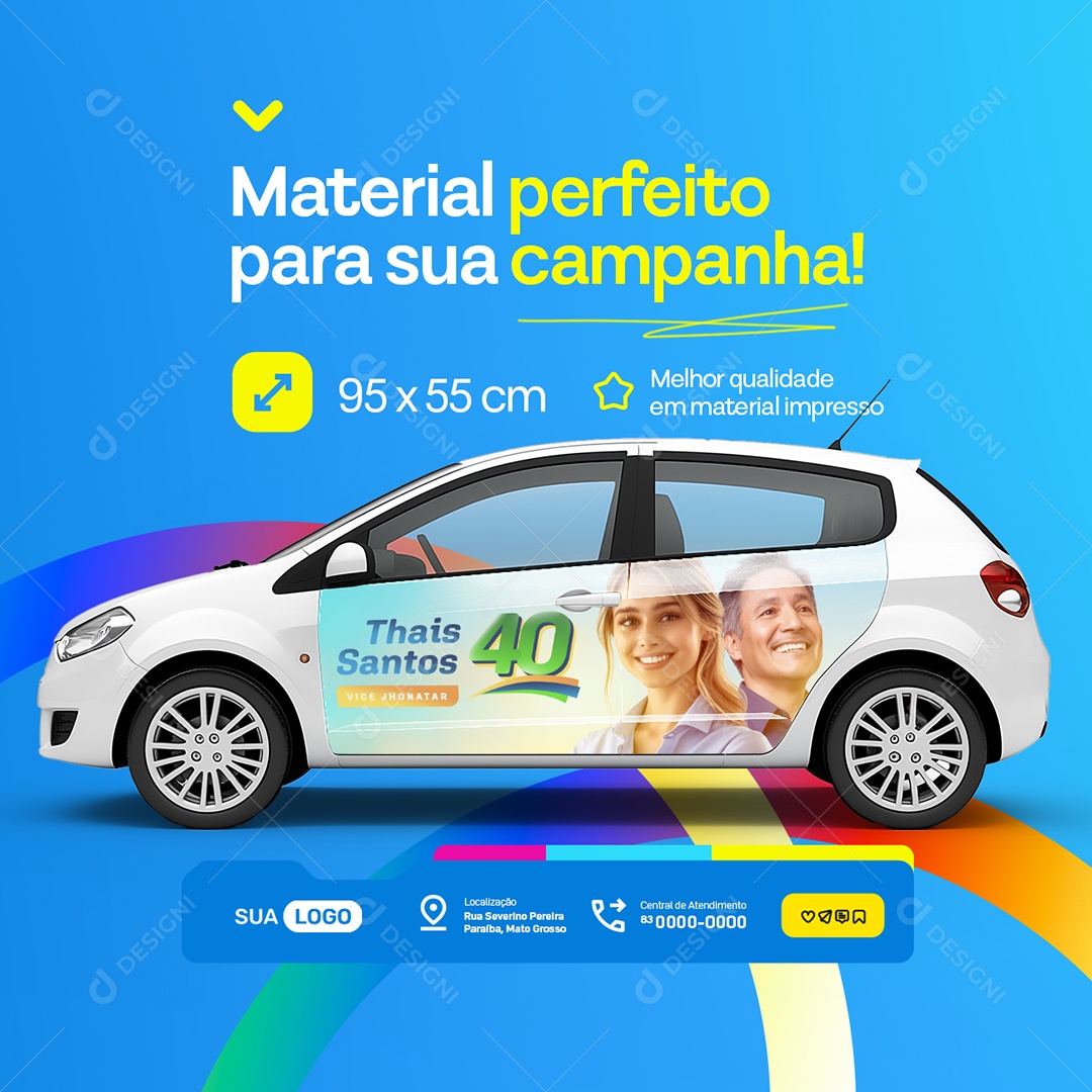 Gráfica Material Perfeito para Sua Campanha Social Media PSD Editável