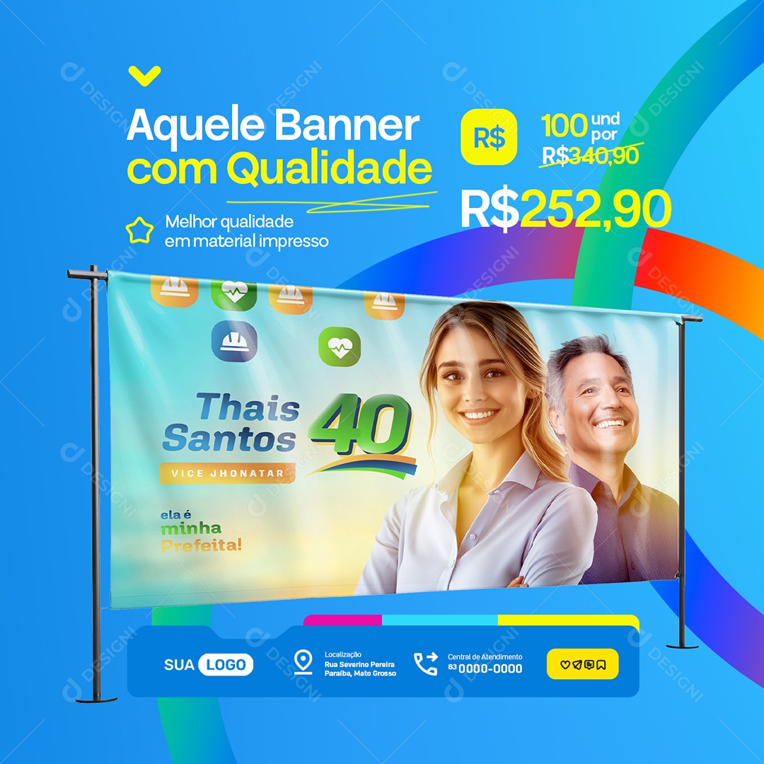 Gráfica Melhor Qualidade Social Media PSD Editável
