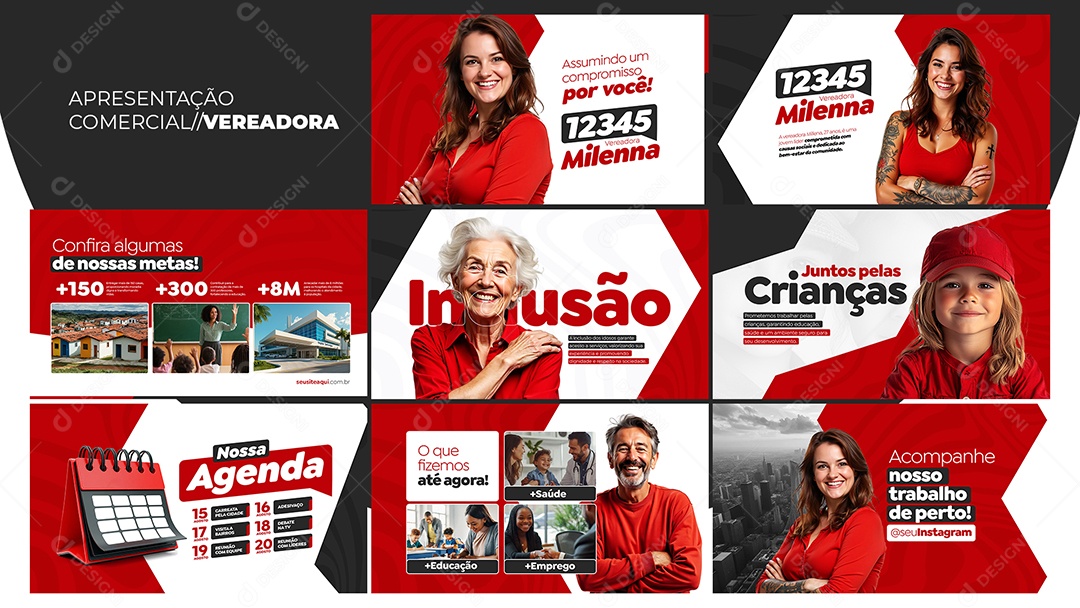 Apresentação Comercial Vereadora PSD Editável