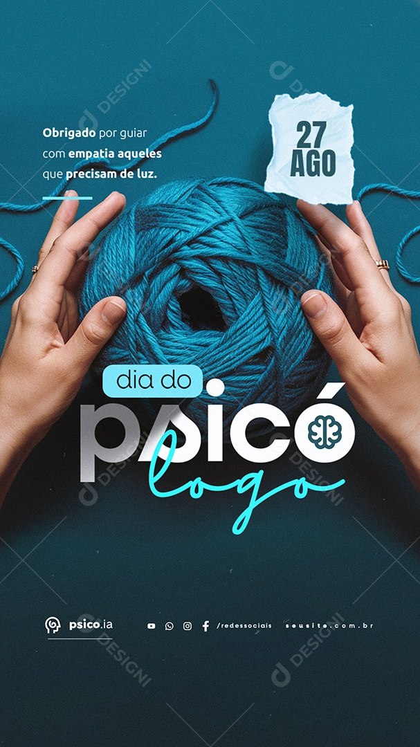 Story Dia Do Psicólogo 27 de Agosto Social Media PSD Editável