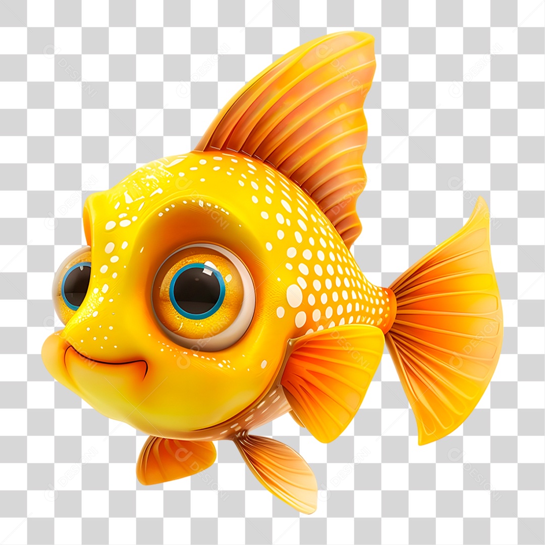 Peixe Amarelo PNG Transparente