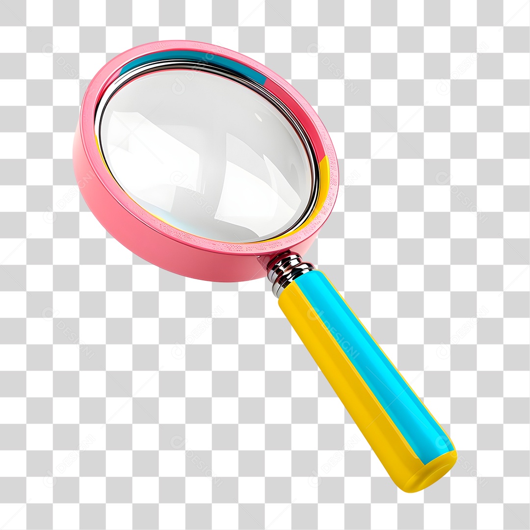 Lupa Colorida PNG Transparente