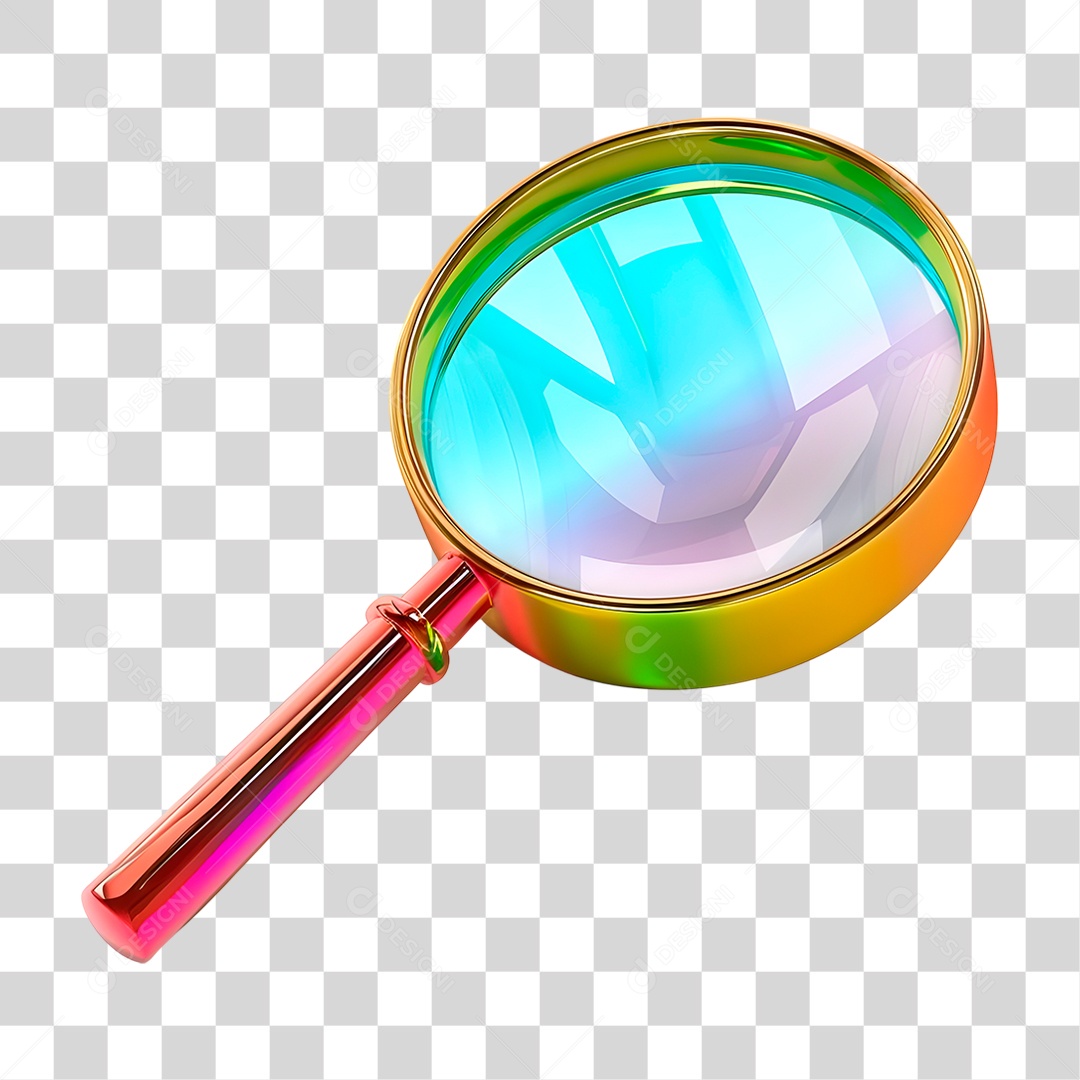 Lupa Metálica PNG Transparente