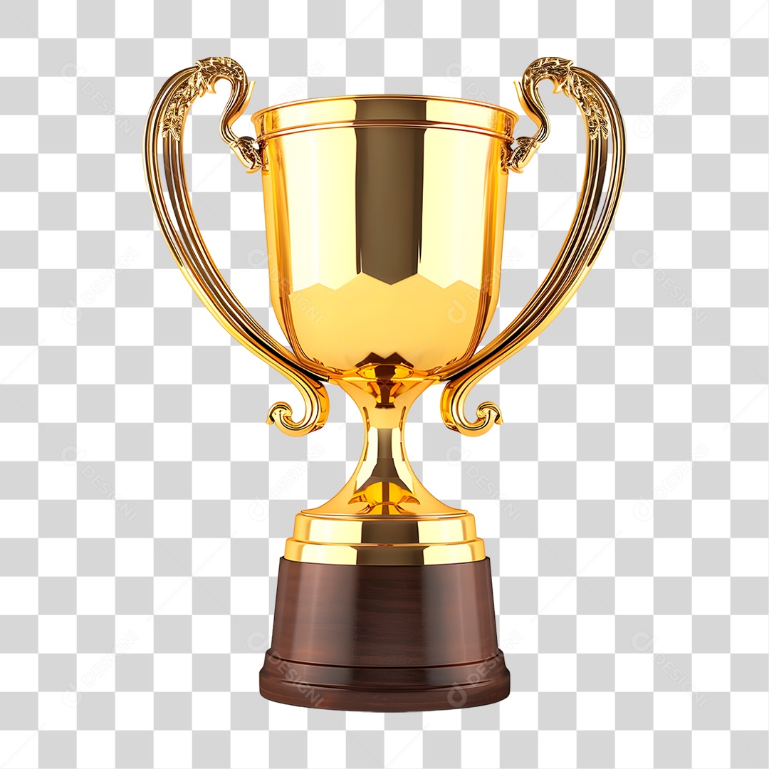 Troféu Dourado PNG Transparente
