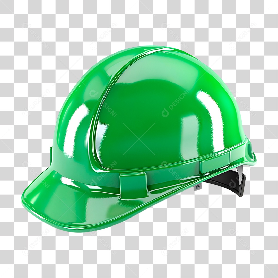 Capacete de Segurança Verde PNG Transparente