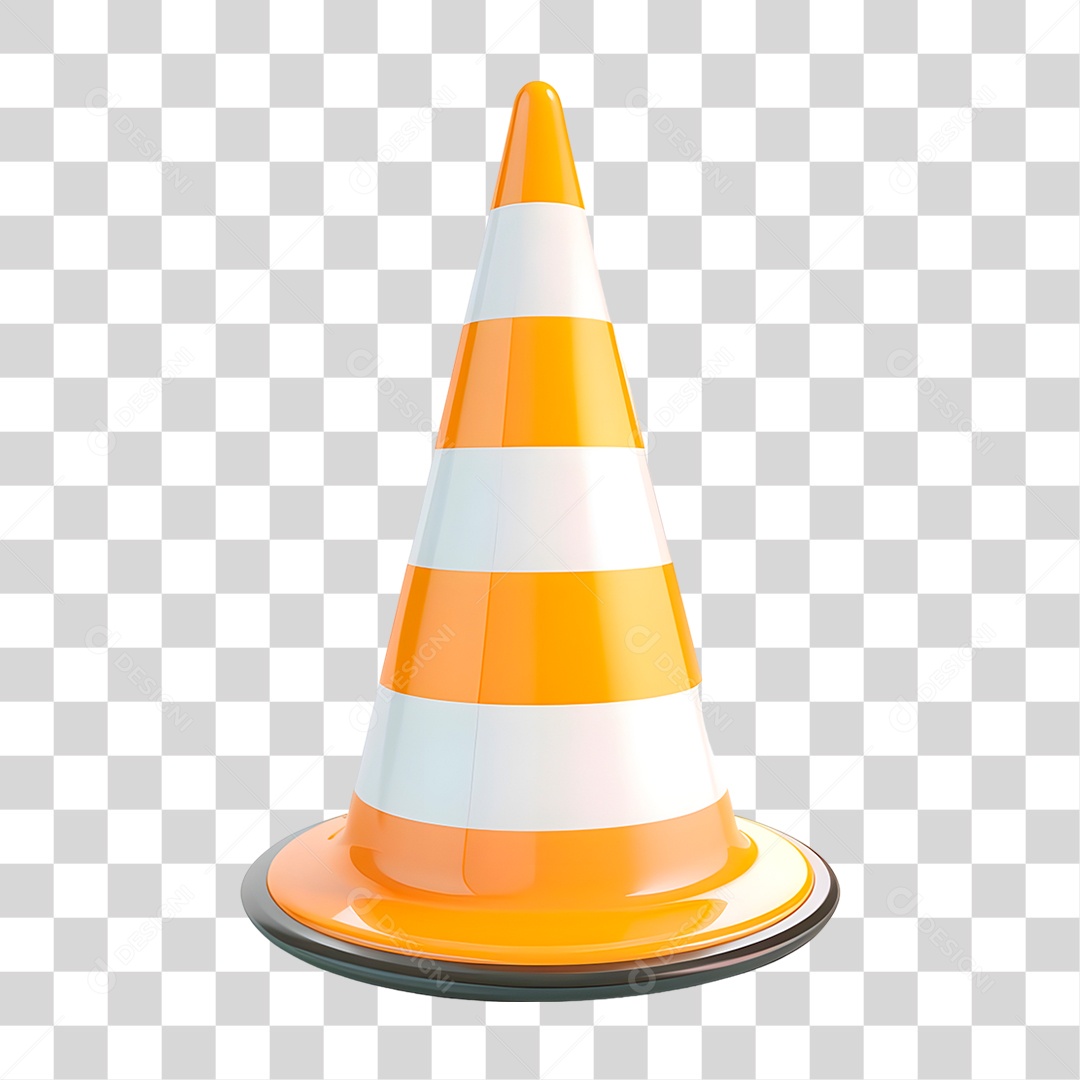Cone de Trânsito PNG Transparente