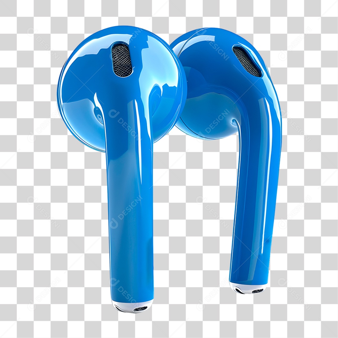 Fones de Ouvido Azul PNG Transparente