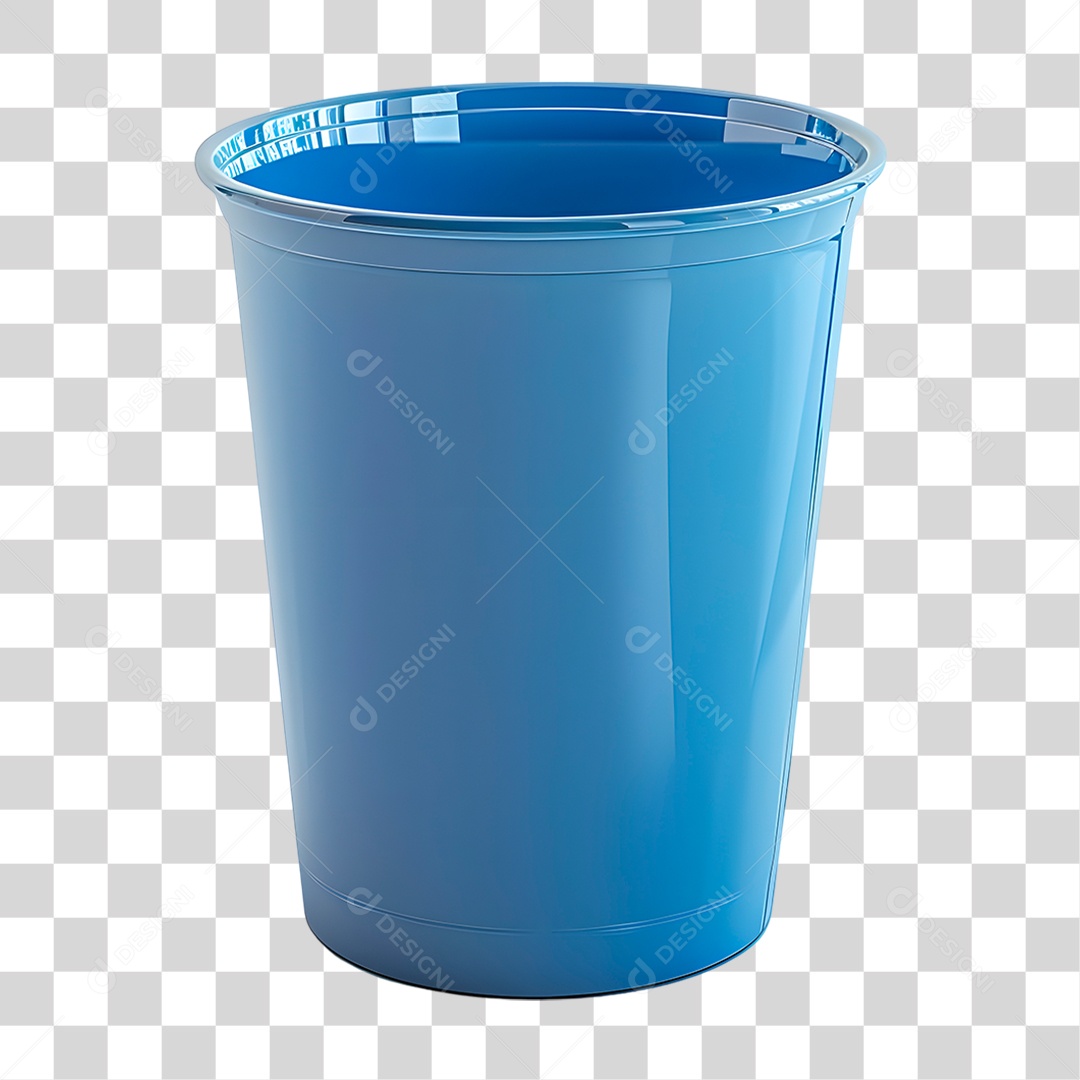 Copo Azul PNG Transparente