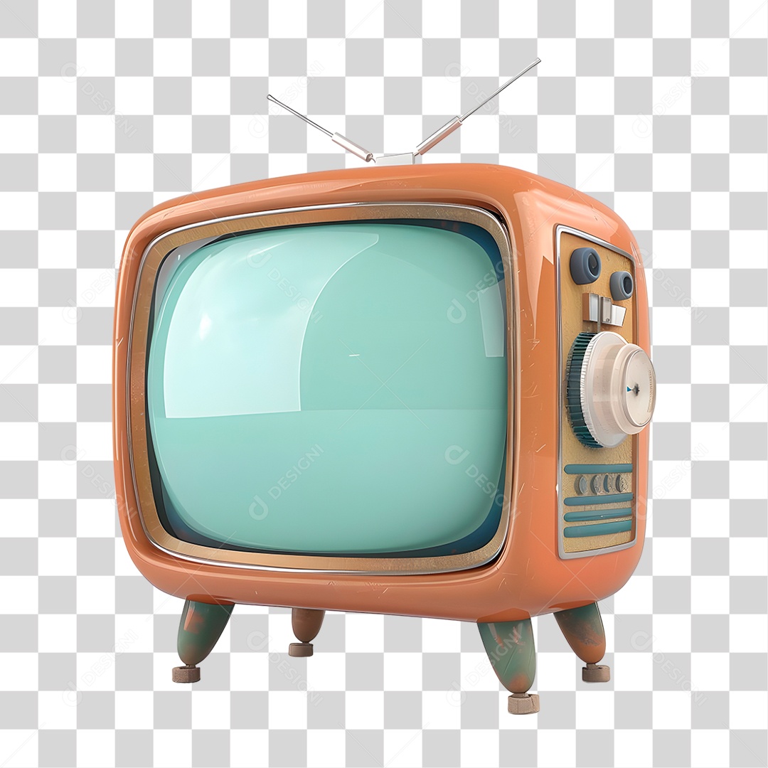 Televisão Antiga PNG Transparente
