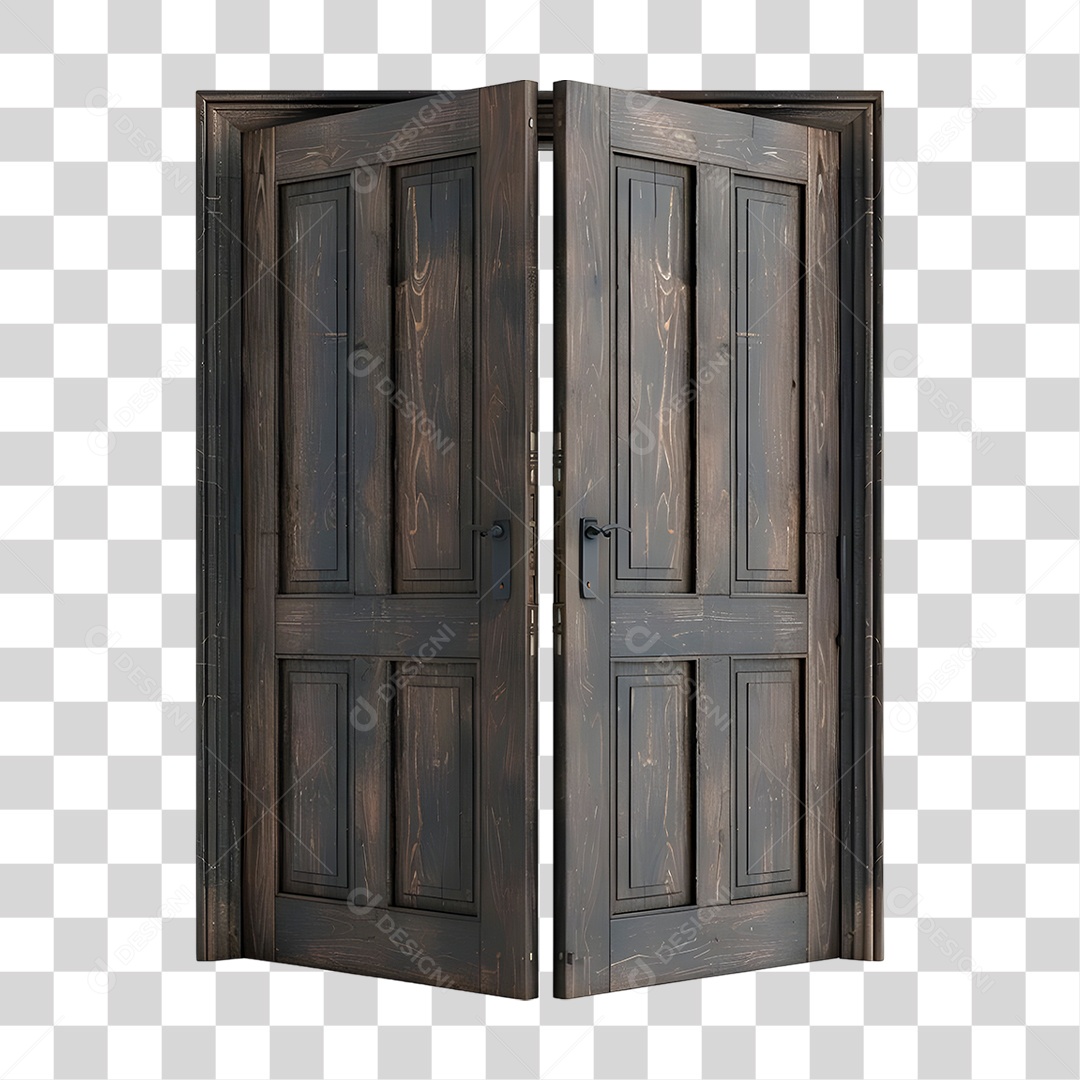 Porta de Madeira PNG Transparente