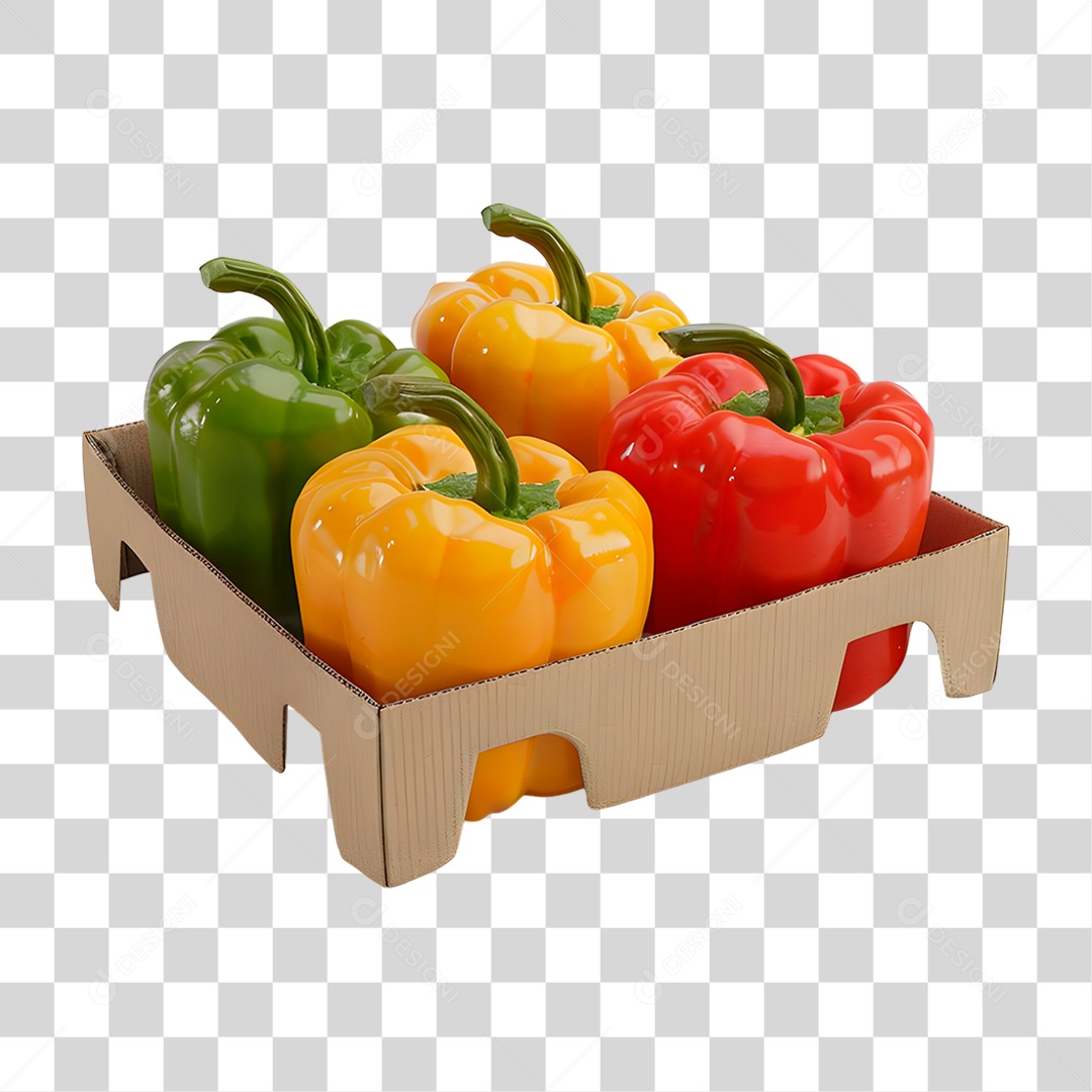 Pimentão Coloridos PNG Transparente