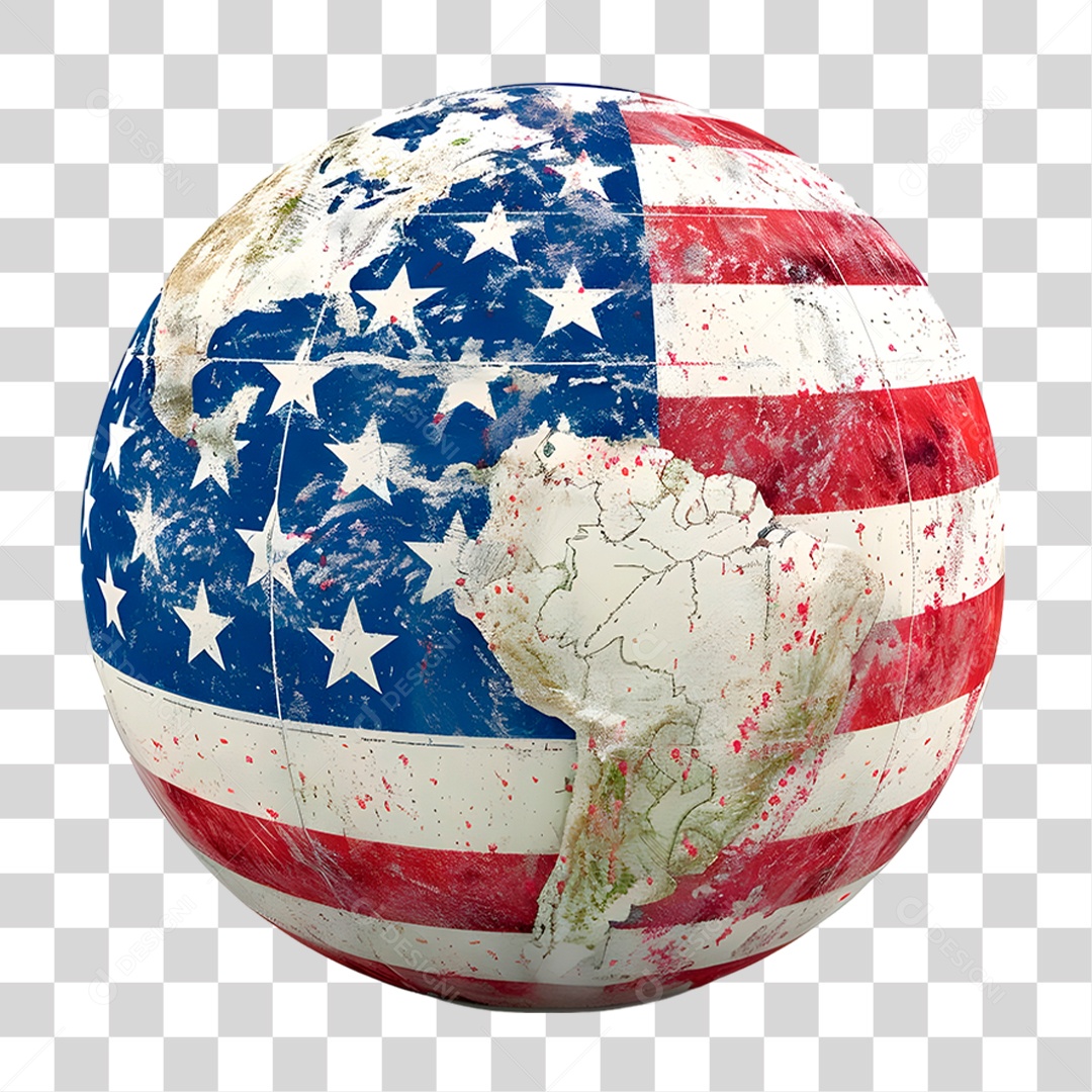 Globo Terrestre do Estados Unidos PNG Transparente